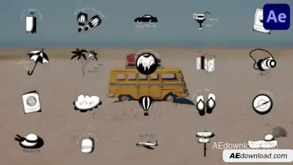 Travel Titles for After Effects Titles template preview