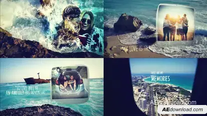 Travel To Island Photo slide Video Displays template preview