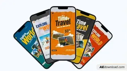 Travel Tourism Instagram Facebook Story Openers template preview