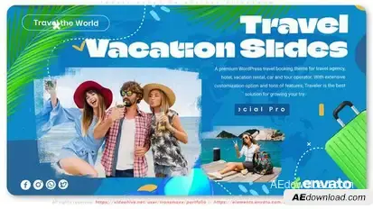 Travel Vacation Holiday Slideshow Openers template preview