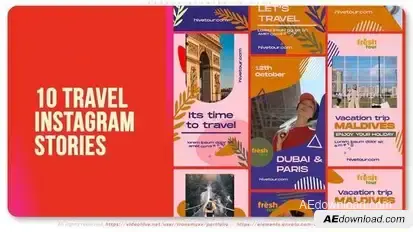 Travels Stories IG Pack Openers template preview
