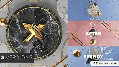Trendy 3D Logo Reveal Logo Stings template preview