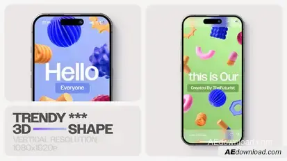 Trendy 3D Shape Stories Product Promo template preview