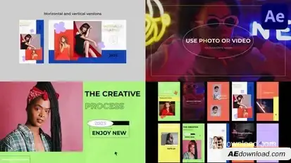 Trendy Creative Scenes for After Effects Openers template preview