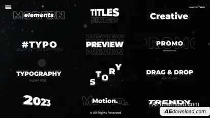 Trendy Kinetic Titles Titles template preview