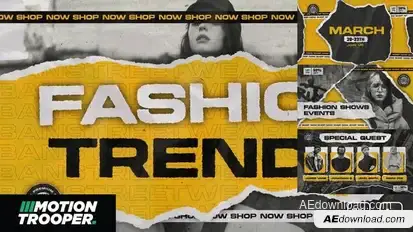 Trendy Paper Fashion Slideshow Product Promo template preview