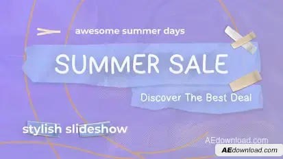 Trendy Summer Slideshow Openers template preview