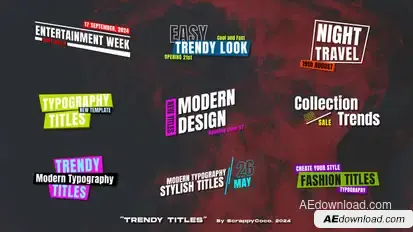 Trendy Titles Titles template preview