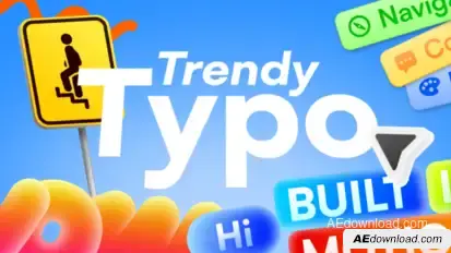Trendy Typo Titles template preview