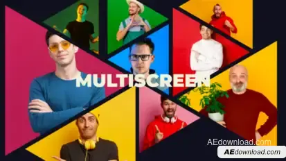 Triangle Multiscreen Slideshow Video Displays template preview