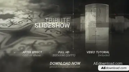 Tribute Slideshow  l  Memories Titles  l  History Promo Video Displays template preview