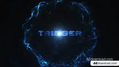 Trigger Particle Reveal Logo Stings template preview