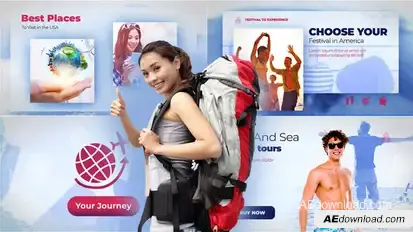Travel Agency Video Displays template preview