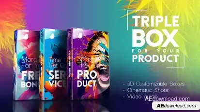 Triple Box Set for Your Digital Product Product Promo template preview