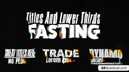 Trippy Titles Lower Thirds Titles template preview