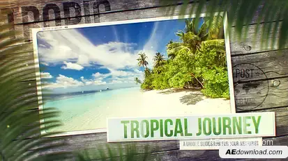 Tropical Journey Slideshow Video Displays template preview