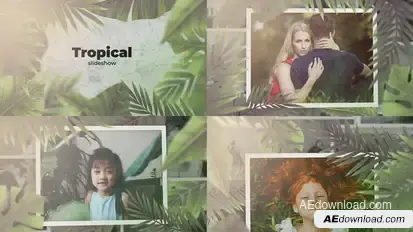 Tropical Slideshow Video Displays template preview