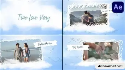 True Love Story for After Effects Openers template preview