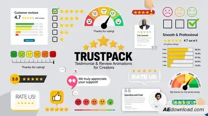 TrustPack – Testimonial & Review Animations for Creators Elements template preview