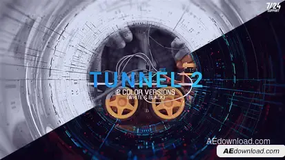 Tunnel 2 Video Displays template preview