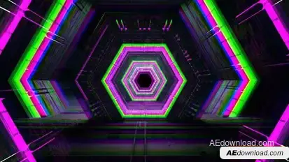 Tunnel Glitch Logo Logo Stings template preview