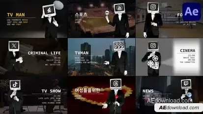 TV Man | After Effects Openers template preview