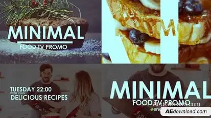 Tv Minimal Food Promo Openers template preview