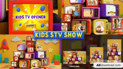 TV opener for kids shows || Includes Portrait & Vertical Versions! Openers template preview