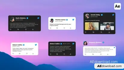 Tweets Pack For After Effects Titles template preview