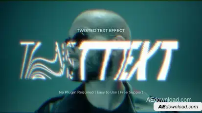 Twisted Text Effects Titles template preview