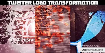 Twister Logo Transformation Logo Stings template preview