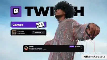 Twitch UI Titles template preview