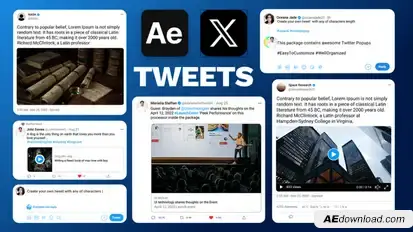 X Post UI Mockups Elements template preview