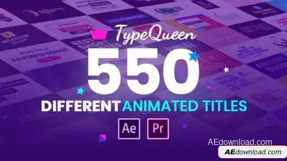 Videohive TypeQueen – Animated Title and Kinetic Text Titles template preview