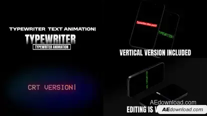 Typewriter animation Pack Titles template preview