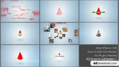 Typo & Video Christmas Logo Intro Openers template preview