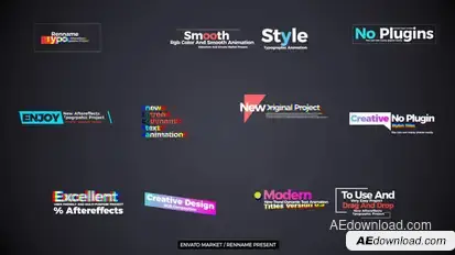 Typo Titles template preview