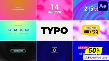 TYPO for After Effects Openers template preview