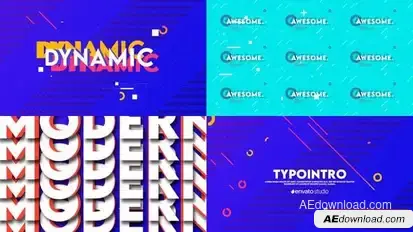 Typo Intro Openers template preview