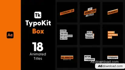 Typo Kit Box Titles for After Effects Titles template preview
