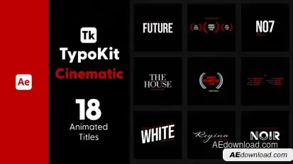 Typo Kit Cinematic Titles for After Effects Titles template preview
