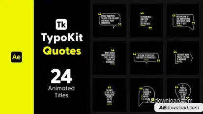 Typo Kit Quotes Titles for After Effects Titles template preview