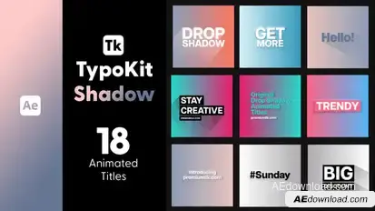 Typo Kit Shadow Titles for After Effects Titles template preview
