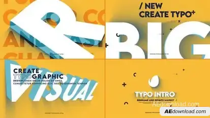 Typo Logo Intro Openers template preview