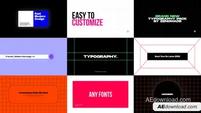 Typo Pack Titles template preview