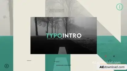 Typographic Clean Intro Openers template preview