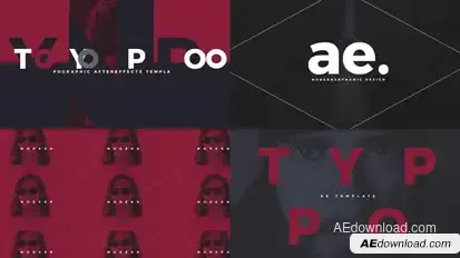 Typographic Intro Openers template preview
