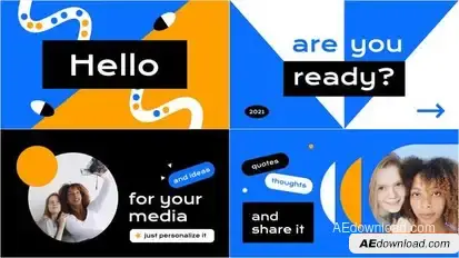 Typographic Promo Openers template preview