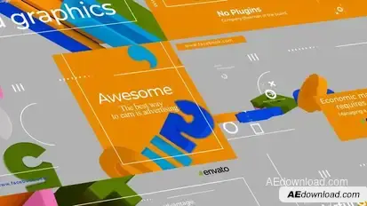 Typographic Scenes Titles template preview