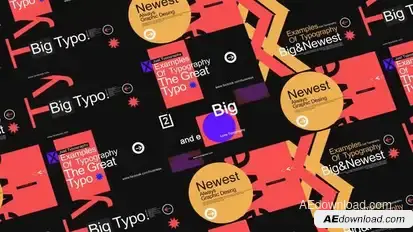 Typographic Scenes Titles template preview